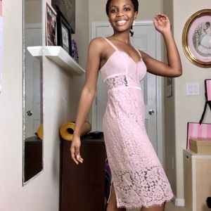 Express Pink Lace Dress
